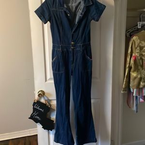 Full body jean jumpsuit